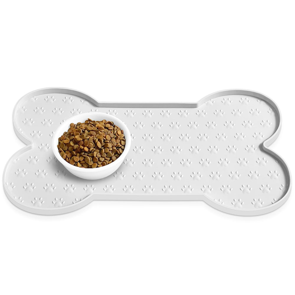 PWTAA dog food mat anti-slip waterproof keeps meals clean and in place