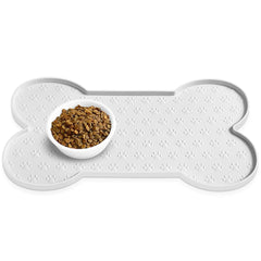 PWTAA dog food mat anti-slip waterproof keeps meals clean and in place