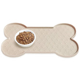 PWTAA dog food mat anti-slip design keeps bowls steady during meals.