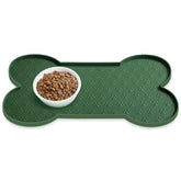 PWTAA dog food mat anti-slip surface keeps bowls stable during meals