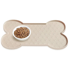 PWTAA dog food mat anti-slip design keeps bowls steady during meals.