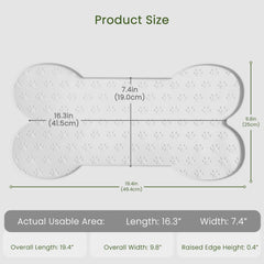 PWTAA dog food mat raised edge closeup showing spill containment