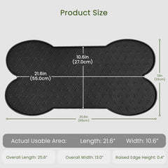 PWTAA dog food mat raised-edge design contains food and water