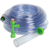 Python No Spill faucet attachment enabling spill-free water changes