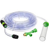 Python No Spill System assembly demonstrates a ready-to-use setup for easy water changes.