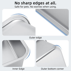 Qaestfy stainless steel construction close-up reveals a rustproof, non-porous surface.