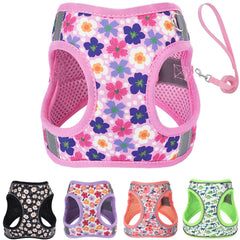 QAORD XXS dog harness pink front view for comfortable daily walks
