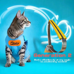 Qbily Pet Hair Remover 2nd Gen on car seat for a fur-free ride.