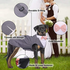 QBLEEV back leash-ring detail helps control in crowds.