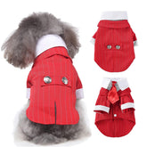QBLEEV dog tuxedo front view with bow tie for elegant event photos