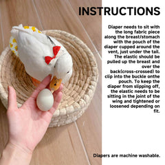 QBLEEV H-shape tail cup ensures easy wearing for ducks, chickens, and geese.