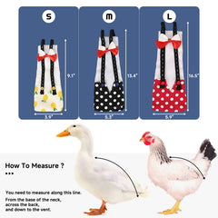 QBLEEV duck diapers for hens show adjustable fit and stylish appearance for indoor poultry.