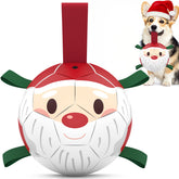 QDAN Christmas dog ball with straps for supervised fetch