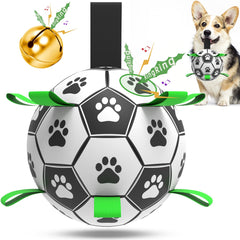 QDAN dog soccer ball with bell inside for engaging indoor play