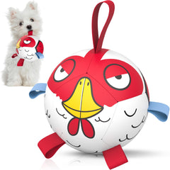 QDAN chicken dog ball toy with straps colorful design sparks quick engagement during fetch
