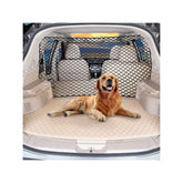 Q-DDOIT car dog net barrier 47inch universal fit keeps pets secure while driving.