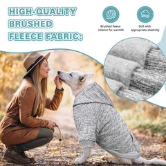 QDYU dog hoodie pocket demonstrates convenient space for treats during adventures
