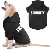 QDYU dog sweater back print shows bold security style for daily wear