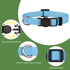 QDYU durable nylon puppy collar offers soft-touch comfort.