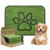 Qeils reusable dog pee pad with green top layer for potty training and floor protection.