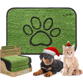 Qeils reusable dog pee pad with green top for training comfort