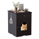 Qiaoxuan litter box enclosure front view shows discreet privacy for cats.