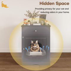 Qiaoxuan enclosure interior with litter box demonstrates roomy capacity for most boxes.