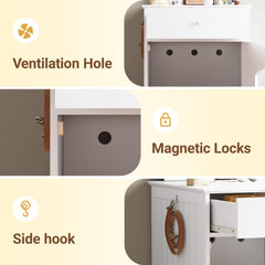 Qiaoxuan litter box enclosure top table view demonstrates sturdy surface for decor