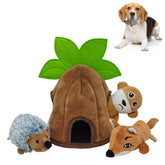 Qiiiiian Coconut Tree front view highlighting interactive four-pack design for small and medium dogs