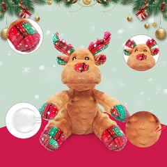 Qiiiiian plush dog toy stretch spring middle for interactive games