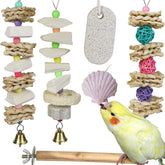 Qimilenzy parrot-toy cuttlebone for natural beak trimming and safe chewing.