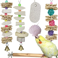 Qimilenzy parrot-toy cuttlebone for natural beak trimming and safe chewing.
