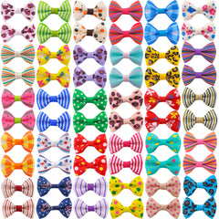 QingHan dog hair bows pack shows vibrant colors for small breeds, ideal for daily wear.