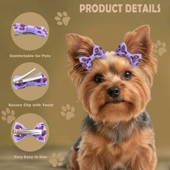 QingHan small dog bows show color variety for everyday wear.