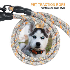 QINKOUDIH dog leash reflective threads boost visibility at night