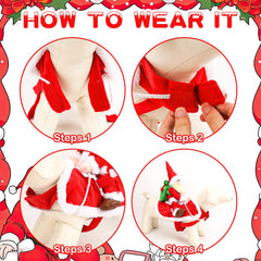 QKURT Santa Dog Costume saddle-design enables comfy wear during playful celebrations.