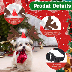 QKURT two-pack dog headbands offer versatile holiday styling options