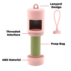 QMEAKMONY poop bag dispenser with small window enables quick bag access on walks.