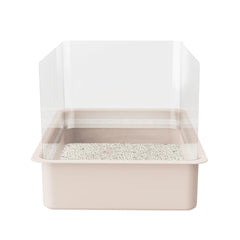 QNBCAA shield open-top privacy screen reduces litter spray for cleaner floors.