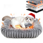 QOKO self-warming cat bed front view offers cozy warmth for indoor cats