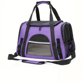 QQLe cat carrier soft-sided airline-approved image shows breathable airflow for calmer travels.