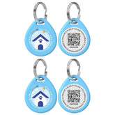 QRTAGLAB cat tag blue front for quick ID access and faster reunions