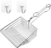 QUALIALL all-metal litter scoop jumbo for quick clumps and easy cleanup.