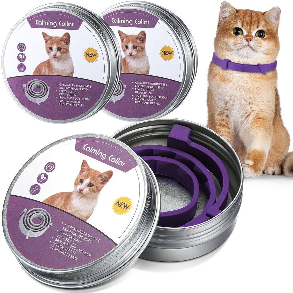 Qualirey calming collar three-pack for cat anxiety relief
