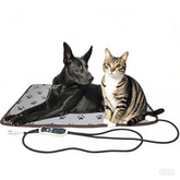 QUASILOVE puppy heating pad front view shows a warm newborn setup