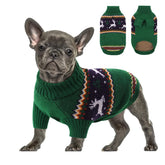 Queenmore dog Christmas sweater front view delivers cozy warmth for winter strolls