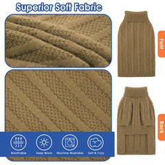 Queenmore dog sweater classic cable-knit design suitable for stylish daily outings.