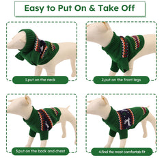Queenmore dog sweater leash hole enables easy outdoor walks