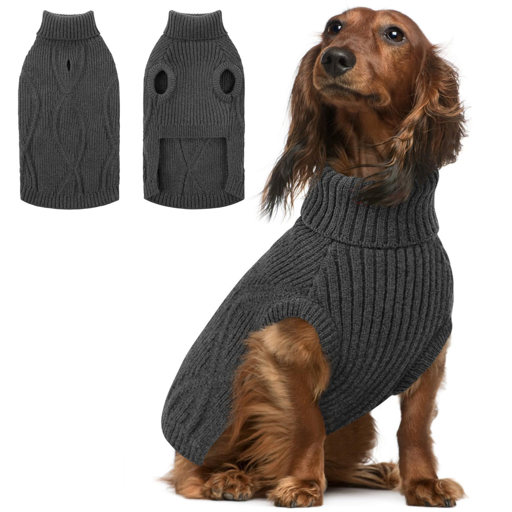 Queenmore dog sweater ultra-soft winter knit for warm outdoor walks