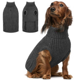 Queenmore dog sweater ultra-soft winter knit for warm outdoor walks